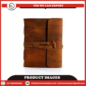 New Products Brown Leather Journal Antique Deckle Edge Paper Vintage Leather Journal With <b>Lock</b> Closure at Lowest Price - Product Image 2