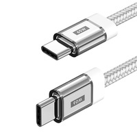 Venta de fábrica PD65W Cable de carga trenzado de nailon de carga rápida 480Mbps Cable DE DATOS Tipo-c a Tipo-c 1,2 m para tableta Teléfono móvil