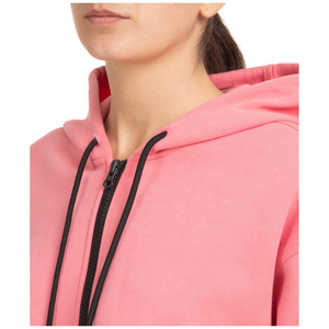 Chaqueta deportiva ligera de gran tamaño con capucha y cremallera para mujer, ropa de calle de invierno, logotipo estampado frontal de moda informal de punto - Product Image 5