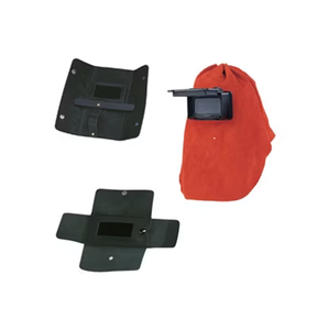 Capucha de soldador de cuero de vaca Casco de soldadura Tapa de trabajo protectora, lente de filtro de oscurecimiento automático solar - Product Image 2