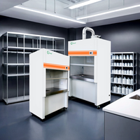 Hotte à fumées en acier inoxydable 304 personnalisée, 1460 mm, mobile, certifiée ISO 9001, pour utilisation en laboratoire, FX-FH1500, neuve