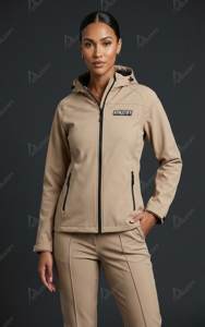Veste Softshell Unisexe Imperméable à Fermeture Éclair 100% Polyester Coupe-Vent Légère -Tex Veste de Randonnée Extérieure - Product Image 6
