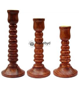 Candelabro de Madera Vintage de Primera Calidad Hecho a Mano en Varios Tamaños, Adorno Decorativo para el Hogar Tradebyd - Product Image 2