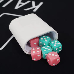 Juego de dados de cuero de suministro de fábrica, logotipo personalizado, juego de mesa de backgammon profesional de colores, juego de dados - Product Image 5