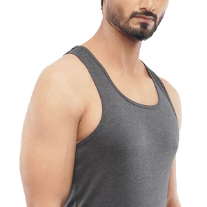 Recién llegado, camiseta sin mangas para hombre, estilo muscular de Color sólido con diseño único, Camiseta de punto informal del fabricante - Product Image 6