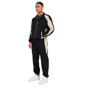 Tenue de jogging pour hommes Sweat à capuche en coton de haute qualité, vêtements de sport deux pièces, pantalons de survêtement et sweatshirts avec logo imprimé en silicone - Product Image 1