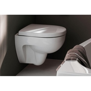 Geberit RENOVA COMPACT Blanc WC suspendu à chasse profonde à projection réduite avec rebord – Articles de salle de bain et sanitaires - Product Image 3