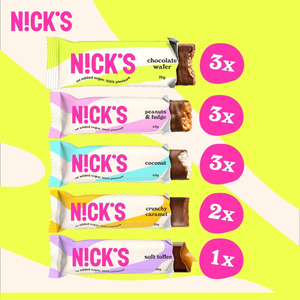 NICKS Chocolate bar Favorite <b>Mix</b> Variety <b>Box</b> Keto Snack Bars - Product Image 2