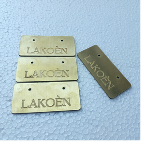 custom made brass earring holders with engraved logo ideal for <b>jewelry</b> designers for promotions - Product Image 1
