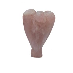 Cristal ange Rose Quartz sculpture cristal 2 à 2.5 pouces pierre ange guérison pierres précieuses cristal ange Figurine pour la décoration de la maison - Product Image 6