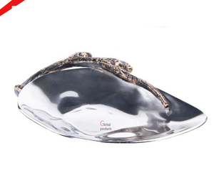 Nouveau plateau de service de nourriture en forme de poisson fini doré fait à la main pour décor de Table à manger - Product Image 5