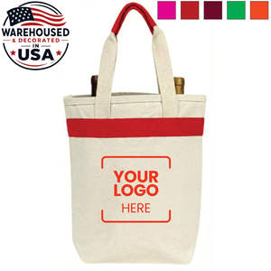 Bolsa de Lona a Rayas para 2 Botellas de Vino, con Cierre de Hebilla y Asa Larga, para Viajes, Bodas y Regalos - Product Image 6