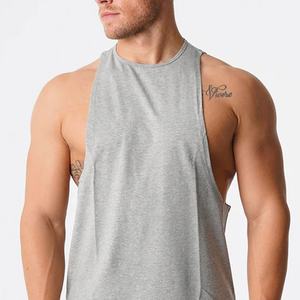 Camiseta sin mangas de algodón 100% para hombre, ligera, de secado rápido, transpirable, sin mangas, para entrenamiento, correr y ropa deportiva - Product Image 5