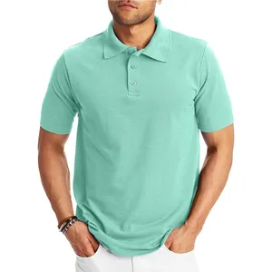 Wholesale Custom Logo Men Short Sleeve Comfortable Golf Polo Shirts 100% Cotton High Quality Golf Polo Casual Wear Shirts W