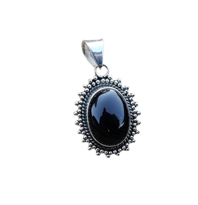 Bijoux pour femmes argent Boho Style pendentif bijoux 925 argent Sterling noir Onyx pierre précieuse tendance pendentif fait main cadeau pour - Product Image 1