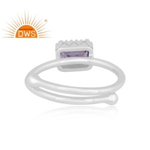 Anillo apilable de piedras preciosas de tanzanita Natural de plata de ley fina superventas, joyería personalizada para mujer, regalo para ella - Product Image 3