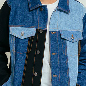 New Stylish Denim Jean Jacket For Men Casual Wear Oem Wholesale High Quality Cotton Jeans Custom Mens Denim Jackets For Sale - Product Image 6