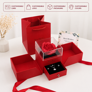 AYOYO Flores Secas Preservadas, Caja <span class=keywords><strong>de</strong></span> <span class=keywords><strong>Regalo</strong></span> <span class=keywords><strong>de</strong></span> Doble Puerta, Hecha a Mano en Yunnan, <span class=keywords><strong>Regalo</strong></span> <span class=keywords><strong>para</strong></span> Navidad o San Valentín - Product Image 1