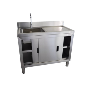Armoire en acier inoxydable durable personnalisée pour cuisine commerciale, restaurant et école avec évier de cuisine commercial - Product Image 6