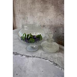 Distributore di Dragee in vetro con piedi 31 Cm