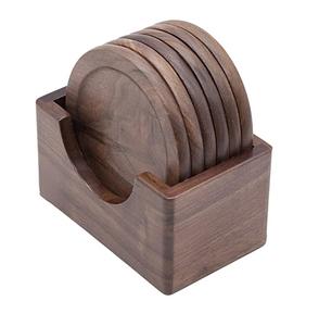 Sous-verre en bois de qualité industrielle de forme ronde avec support support vaisselle décorer le produit le plus vendu sous-verre en bois - Product Image 6