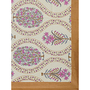 Brown & Pink Floral 100% Cotton 240 TC <b>King</b> <b>Size</b> Bedsheet Set with 2 Pillow Covers 3D 3pcs 6pcs 4pcs Options (ADB1487) - Product Image 5