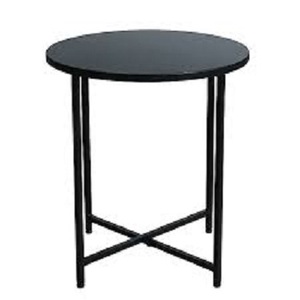 Ensemble de 2 tables basses de style industriel de forme ronde bon marché table basse complète démontable la plus vendue en bois massif et métal - Product Image 5