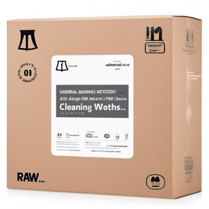 Chiffons de nettoyage universels en polaire, 40 cm de longueur, 50 cm de largeur, 200 feuilles, emballés dans une boîte en carton RAW - Product Image 3