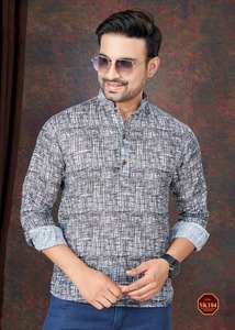 Collection de Kurta pour Hommes en Lin/Coton Respirant, Écologique, Col Rond, Anti-Plis, Longueur Standard, Vêtements Décontractés – Exportateur en Gros - Product Image 2