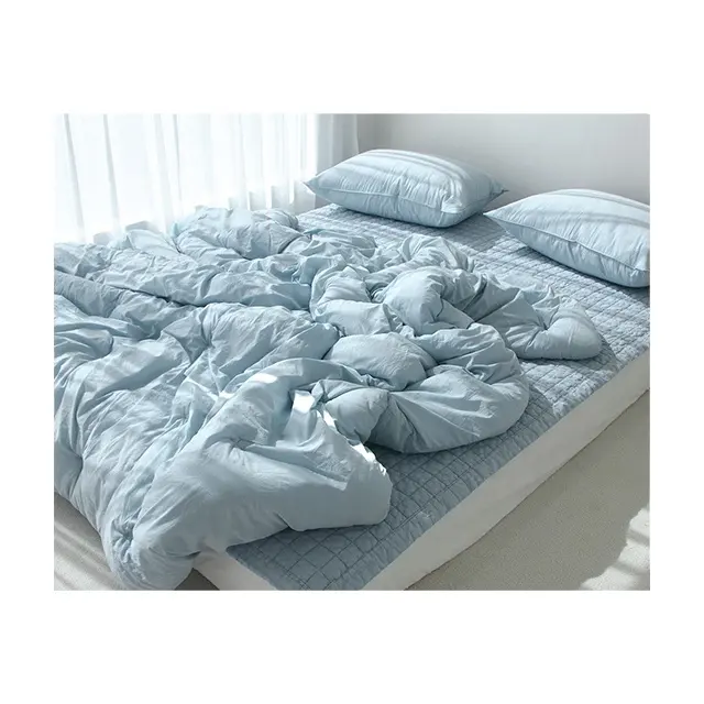 [HABBYnDECO] pastel color like cream and the softness felt Shucream Premium 80-cotton pigment washing bedding washing pad180x200