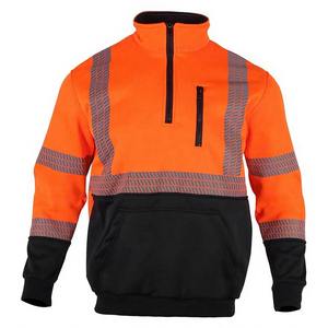 Proveedor de Ropa de Trabajo de Seguridad Reflectante Personalizada de Alta Calidad, Sudadera con Cremallera, ANSI Clase 3, Alta Visibilidad - Product Image 4
