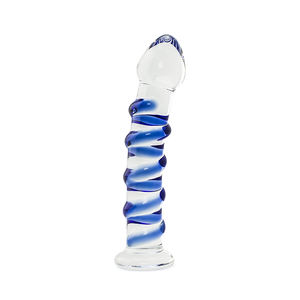 Rimpelingen Gladde Getextureerde Realistische <span class=keywords><strong>Dildo</strong></span> Vagina Anus Stimulaties Glas Transparante Anale Plug Butt Plug Voor Vrouwen Vrouwen Seksspeeltjes - Product Image 6