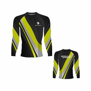 Custom Printed Protection Rash Guard for Men UPF 50+ Long Sleeves Jiu Jitsu <b>Rashguard</b> <b>BJJ</b> MMA Compression Shirt - Product Image 4