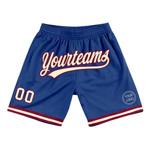 Industrie Direct Engro Sportswear Shorts de basket-ball Custom Royal Maroon Authentique Throwback Basketball Shorts - Product Image 1