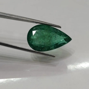 อัญมณีลูกแพร์สีเขียวมรกตธรรมชาติที่เป็นเอกลักษณ์100% อัญมณีหลวมสำหรับผู้หญิงเป็นของขวัญ - Product Image 3