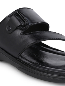 Premium Men's Leather Slip On Sandals Comfortable Casual <b>Slippers</b> Breathable Open Toe Outdoor Walking Beach <b>Summer</b> Footwear - Product Image 5