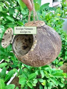 100% หัตถกรรมธรรมชาติกะลามะพร้าวบ้านนก/กะลามะพร้าวรังนกบ้านที่มีแกะสลักเลเซอร์โลโก้ทำในประเทศเวียดนามโดย Eco2go - Product Image 5