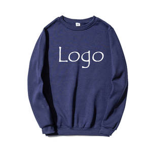 Sudadera de cuello redondo de manga larga para hombre de alta calidad, logotipo personalizado sólido, sudaderas con capucha transpirables antiarrugas de invierno, mezcla de algodón básico - Product Image 5