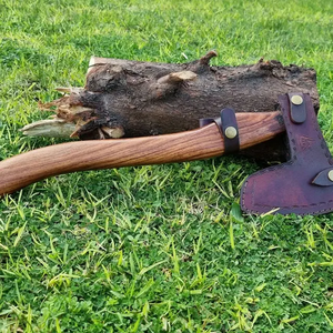 Steel Craft International High Quality Hand Forged Damascus Steel Tomahawks <b>Axe</b> Head Ash <b>Wood</b> Handle Felling Design for Camping - Product Image 2