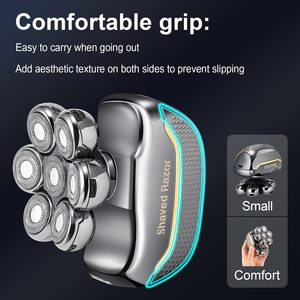 Kit de Afeitado Eléctrico Recargable Inalámbrico 5 en 1 para Hombre, Recortador de Barba y Nariz Resistente al Agua con Clasificación IPX7 - Product Image 5