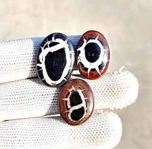 Black Septarian Hand Polished Unique Gemstone Lot For Jewelry Crafters - Product Image 4