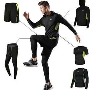 Survêtements de sport pour hommes Survêtements Jogger Plus Size Printed Solid 100% Cotton Breathable Quick Dry Sets - Product Image 3