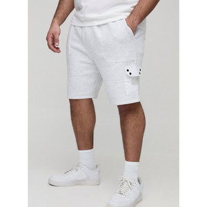 Men's Casual <b>Cargo</b> <b>Shorts</b> <b>Elastic</b> <b>Waist</b> Relaxed Fit Multi-Pocket Solid Color Custom Wholesale Plain Dyed Multi-Pocket <b>Shorts</b> - Product Image 4