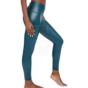 เลกกิ้งหนังเอวสูงของผู้หญิงแฟชั่นฤดูใบไม้ร่วงฤดูหนาวสไตล์เอวกลางลำลองพร้อมปิดแบบยืดหยุ่นขายส่ง - Product Image 5