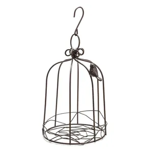 Birdcage Hanging Planter Metal Wire Flower Pot Basket Wrought Iron Plant Stands for Plants Flowers Garden Patio Balcony decor
