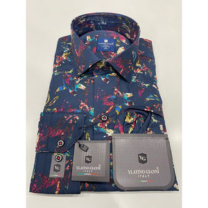 Chemise décontractée pour homme, coupe ajustée, col montant en popeline, 100% coton, tissu respirant, fabriqué en Turquie, tailles disponibles - Product Image 3