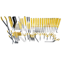 Juego de 3 uds de alta calidad Kerrison Rangers 7 pulgadas 3mm 4mm 5mm hasta 45 grados mango dorado instrumentos ortopédicos quirúrgicos