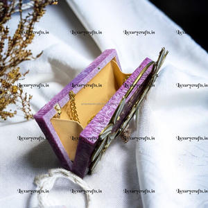 กระเป๋าสตางค์คลัทช์อะคริลิกดีไซน์ย้อนยุคกระเป๋าของขวัญสำหรับเด็กผู้หญิงกระเป๋าราตรีแบบพรีเมี่ยม - Product Image 6