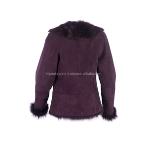 Manteau d'hiver en cuir de mouton bordeaux le plus demandé pour femme, modèle 2026, qualité supérieure, faible MOQ, grandes tailles, tendance - Product Image 2