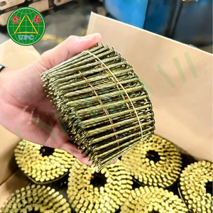 Clous hélicoïdaux 2.3x45mm avec revêtement jaune à tige lisse et tête à carreaux toutes tailles pour cloueuse pneumatique à bobine fabriquée au Vietnam - Product Image 4